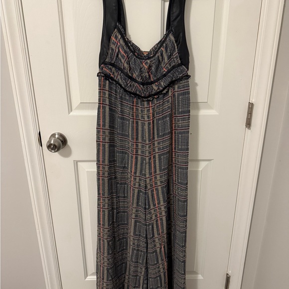 Free People Marley Plaid Jumpsuit -
Leather and plaid Sz Sm NWOT - Picture 2 of 3